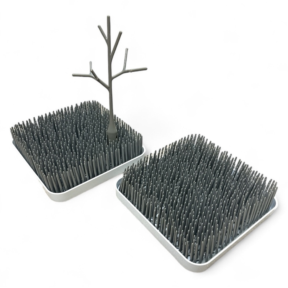 EUC Like-New, Boon Countertop Drying Rack Bundle, 2 Grass + 1 Twig?m (Gray)